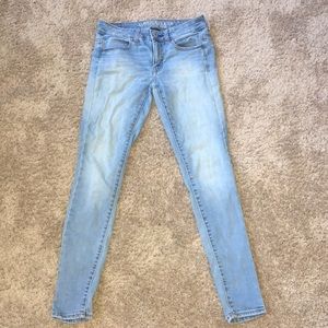 Super stretch American eagle jeans.